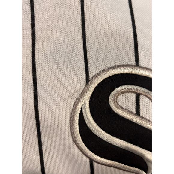 Chicago white Sox Konerko #14 jersey white black stripes youth 10-12 - Picture 6 of 8
